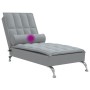Sofá diván de masaje con cojín de tela gris claro de vidaXL, Divanes - Ref: Foro24-379443, Precio: 132,83 €, Descuento: %