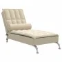 Sofá diván de masaje con cojín de tela crema de vidaXL, Divanes - Ref: Foro24-379448, Precio: 154,09 €, Descuento: %