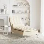Sofá diván de masaje con cojín de tela crema de vidaXL, Divanes - Ref: Foro24-379448, Precio: 154,09 €, Descuento: %