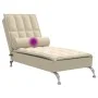 Sofá diván de masaje con cojín de tela crema de vidaXL, Divanes - Ref: Foro24-379448, Precio: 154,09 €, Descuento: %
