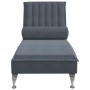 Sofá diván de masaje con cojín de terciopelo gris oscuro de vidaXL, Divanes - Ref: Foro24-379460, Precio: 135,47 €, Descuento: %