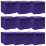 Cajas de almacenaje con tapas 10 uds tela morado 32x32x32 cm de vidaXL, Cestas para almacenaje - Ref: Foro24-288356, Precio: ...
