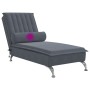 Sofá diván de masaje con cojín de terciopelo gris oscuro de vidaXL, Divanes - Ref: Foro24-379460, Precio: 135,47 €, Descuento: %
