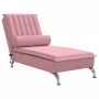 Sofá diván de masaje con cojín de terciopelo rosa de vidaXL, Divanes - Ref: Foro24-379462, Precio: 151,47 €, Descuento: %