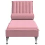 Sofá diván de masaje con cojín de terciopelo rosa de vidaXL, Divanes - Ref: Foro24-379462, Precio: 151,47 €, Descuento: %