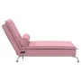 Sofá diván de masaje con cojín de terciopelo rosa de vidaXL, Divanes - Ref: Foro24-379462, Precio: 151,47 €, Descuento: %