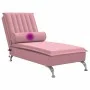 Sofá diván de masaje con cojín de terciopelo rosa de vidaXL, Divanes - Ref: Foro24-379462, Precio: 151,47 €, Descuento: %