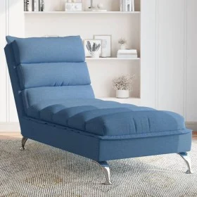 Sofá diván con cojines tela azul de vidaXL, Divanes - Ref: Foro24-379474, Precio: 172,72 €, Descuento: %