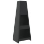Chimenea de exterior con leñero y diseño de torre acero negro de vidaXL, Chimeneas - Ref: Foro24-4005750, Precio: 184,98 €, D...