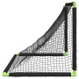 Portería de fútbol infantil plegable negra 90x64x64 cm de vidaXL, Porterías de fútbol - Ref: Foro24-4008438, Precio: 43,43 €,...