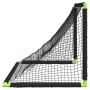 Portería de fútbol infantil plegable negra 90x64x64 cm de vidaXL, Porterías de fútbol - Ref: Foro24-4008438, Precio: 42,41 €,...
