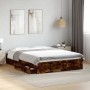 Cama con cajones madera de ingeniería roble ahumado 135x190 cm de vidaXL, Camas y somieres - Ref: Foro24-3280696, Precio: 160...