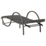 Tumbonas con mesita 2 unidades ratán sintético gris de vidaXL, Tumbonas - Ref: Foro24-368265, Precio: 271,89 €, Descuento: %