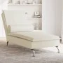 Sofá diván de masaje con cojín de terciopelo crema de vidaXL, Divanes - Ref: Foro24-379457, Precio: 153,45 €, Descuento: %