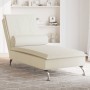 Sofá diván de masaje con cojín de terciopelo crema de vidaXL, Divanes - Ref: Foro24-379457, Precio: 134,69 €, Descuento: %