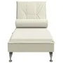 Sofá diván de masaje con cojín de terciopelo crema de vidaXL, Divanes - Ref: Foro24-379457, Precio: 153,45 €, Descuento: %