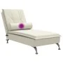 Sofá diván de masaje con cojín de terciopelo crema de vidaXL, Divanes - Ref: Foro24-379457, Precio: 153,45 €, Descuento: %