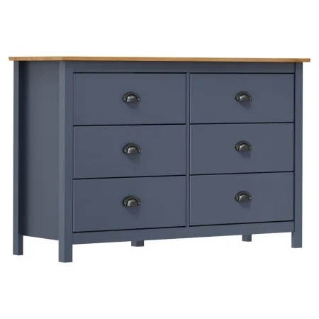 Mesita de noche Hill madera maciza de pino gris 125x40x80 cm de vidaXL, Aparadores - Ref: Foro24-288985, Precio: 186,82 €, De...