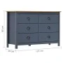 Mesita de noche Hill madera maciza de pino gris 125x40x80 cm de vidaXL, Aparadores - Ref: Foro24-288985, Precio: 186,82 €, De...