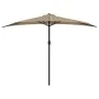 Sombrilla de balcón semicircular palo aluminio taupe 300x155cm de vidaXL, Sombrillas - Ref: Foro24-44594, Precio: 51,29 €, De...