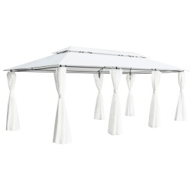 Cenador con cortinas 600x298x270 cm blanco 180g/m² de vidaXL, Carpas y cenadores - Ref: Foro24-310073, Precio: 397,88 €, Desc...