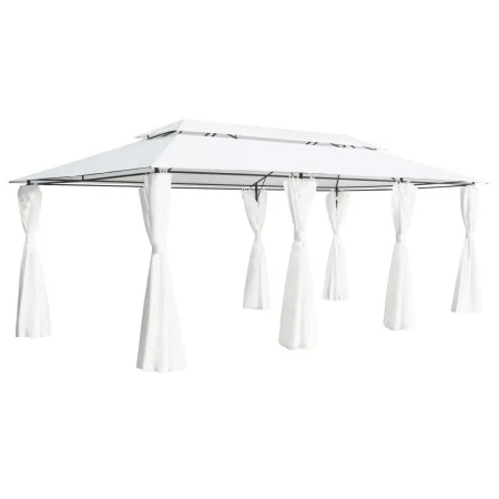 Cenador con cortinas 600x298x270 cm blanco 180g/m² de vidaXL, Carpas y cenadores - Ref: Foro24-310073, Precio: 405,97 €, Desc...