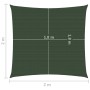 Toldo de vela verde oscuro HDPE 160 g/m² 2x2 m de vidaXL, Sombrillas - Ref: Foro24-311437, Precio: 21,13 €, Descuento: %