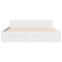 Cama con cajones madera de ingeniería blanco 120x190 cm de vidaXL, Camas y somieres - Ref: Foro24-3280776, Precio: 206,05 €, ...