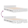 Cama con cajones madera de ingeniería blanco 120x190 cm de vidaXL, Camas y somieres - Ref: Foro24-3280776, Precio: 206,05 €, ...