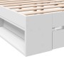 Cama con cajones madera de ingeniería blanco 120x190 cm de vidaXL, Camas y somieres - Ref: Foro24-3280776, Precio: 206,05 €, ...