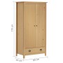 Armario de 2 puertas Hill madera maciza pino 89x50x170cm de vidaXL, Armarios roperos - Ref: Foro24-288947, Precio: 235,95 €, ...