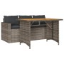 Juego de comedor jardín 2 pzas con cojines ratán sintético gris de vidaXL, Conjuntos de jardín - Ref: Foro24-366337, Precio: ...
