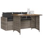 Juego de comedor jardín 2 pzas con cojines ratán sintético gris de vidaXL, Conjuntos de jardín - Ref: Foro24-366337, Precio: ...