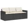 Set comedor de jardín 2 pzas con cojines ratán sintético negro de vidaXL, Conjuntos de jardín - Ref: Foro24-366328, Precio: 2...