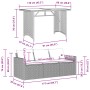 Set comedor de jardín 2 pzas con cojines ratán sintético negro de vidaXL, Conjuntos de jardín - Ref: Foro24-366328, Precio: 2...