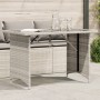 Mesa jardín superficie vidrio ratán PE gris claro 110x68x70 cm de vidaXL, Mesas de jardín - Ref: Foro24-366354, Precio: 100,3...