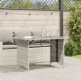 Mesa jardín superficie vidrio ratán PE gris claro 110x68x70 cm de vidaXL, Mesas de jardín - Ref: Foro24-366354, Precio: 100,3...