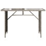 Mesa jardín superficie vidrio ratán PE gris claro 110x68x70 cm de vidaXL, Mesas de jardín - Ref: Foro24-366354, Precio: 100,3...