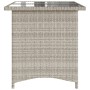 Mesa jardín superficie vidrio ratán PE gris claro 110x68x70 cm de vidaXL, Mesas de jardín - Ref: Foro24-366354, Precio: 100,3...