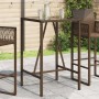 Mesa de bar de exterior ratán sintético marrón 70x70x110 cm de vidaXL, Mesas de jardín - Ref: Foro24-368694, Precio: 119,23 €...