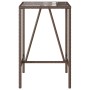 Mesa de bar de exterior ratán sintético marrón 70x70x110 cm de vidaXL, Mesas de jardín - Ref: Foro24-368694, Precio: 119,23 €...
