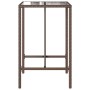Mesa de bar de exterior ratán sintético marrón 70x70x110 cm de vidaXL, Mesas de jardín - Ref: Foro24-368694, Precio: 119,23 €...