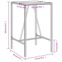 Mesa de bar de exterior ratán sintético marrón 70x70x110 cm de vidaXL, Mesas de jardín - Ref: Foro24-368694, Precio: 119,23 €...