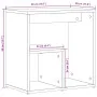 Beistelltisch aus braunem Eichensperrholz, 50 x 30 x 50 cm von vidaXL, Seitentische - Ref: Foro24-840567, Preis: 34,01 €, Rab...