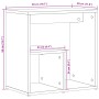 Mesa auxiliar de madera contrachapada marrón roble 50x30x50 cm de vidaXL, Mesas auxiliares - Ref: Foro24-840567, Precio: 34,5...