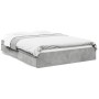 Cama con cajones madera ingeniería gris hormigón 160x200 cm de vidaXL, Camas y somieres - Ref: Foro24-3280646, Precio: 175,73...