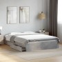 Cama con cajones madera ingeniería gris hormigón 160x200 cm de vidaXL, Camas y somieres - Ref: Foro24-3280646, Precio: 175,73...