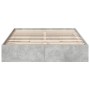 Cama con cajones madera ingeniería gris hormigón 160x200 cm de vidaXL, Camas y somieres - Ref: Foro24-3280646, Precio: 175,73...