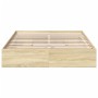 Cama con cajones madera ingeniería roble Sonoma 150x200 cm de vidaXL, Camas y somieres - Ref: Foro24-3280652, Precio: 172,85 ...