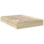 Cama con cajones madera ingeniería roble Sonoma 150x200 cm de vidaXL, Camas y somieres - Ref: Foro24-3280652, Precio: 172,85 ...